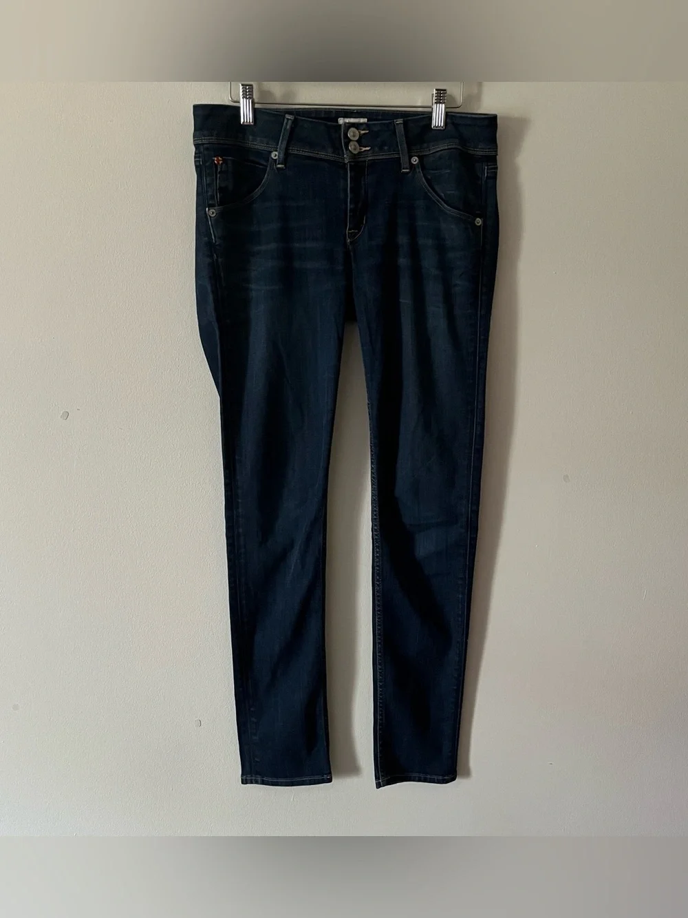 Classic Hudson Women's Collin Flap Pocket Dark Faded Wash Jeans 29 x 31